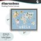 Stupell Industries Kid's Map Of World Blue Floating Frame, design by Carla Daly